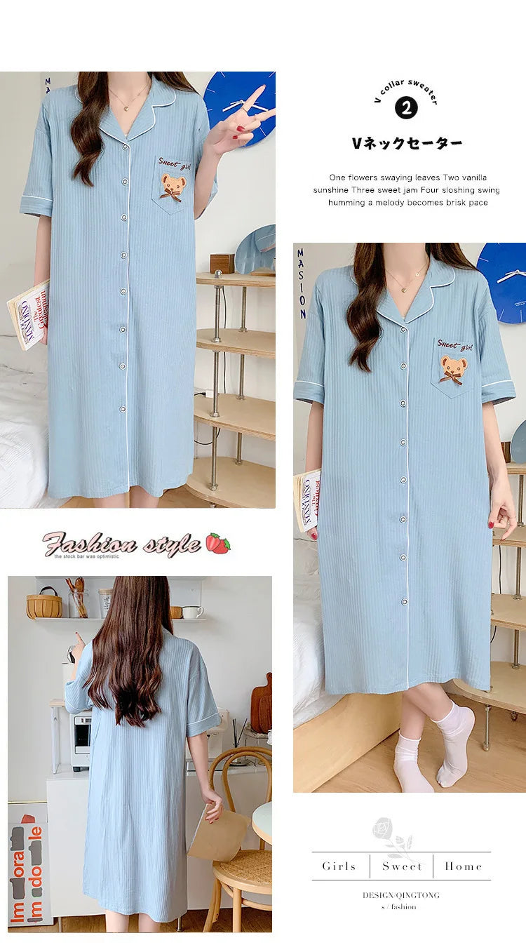 Nursing Nightgown – Postpartum Loungewear Dress