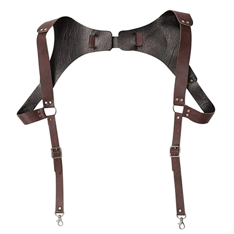 Men’s PU Leather H-Back Suspenders