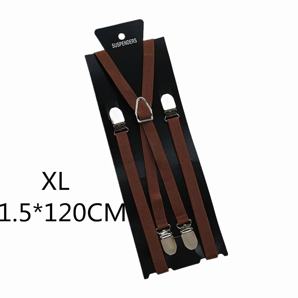 4 Clips Adjustable Elastic Suspenders