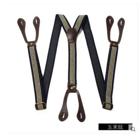 Fashionable Button Strap Striped