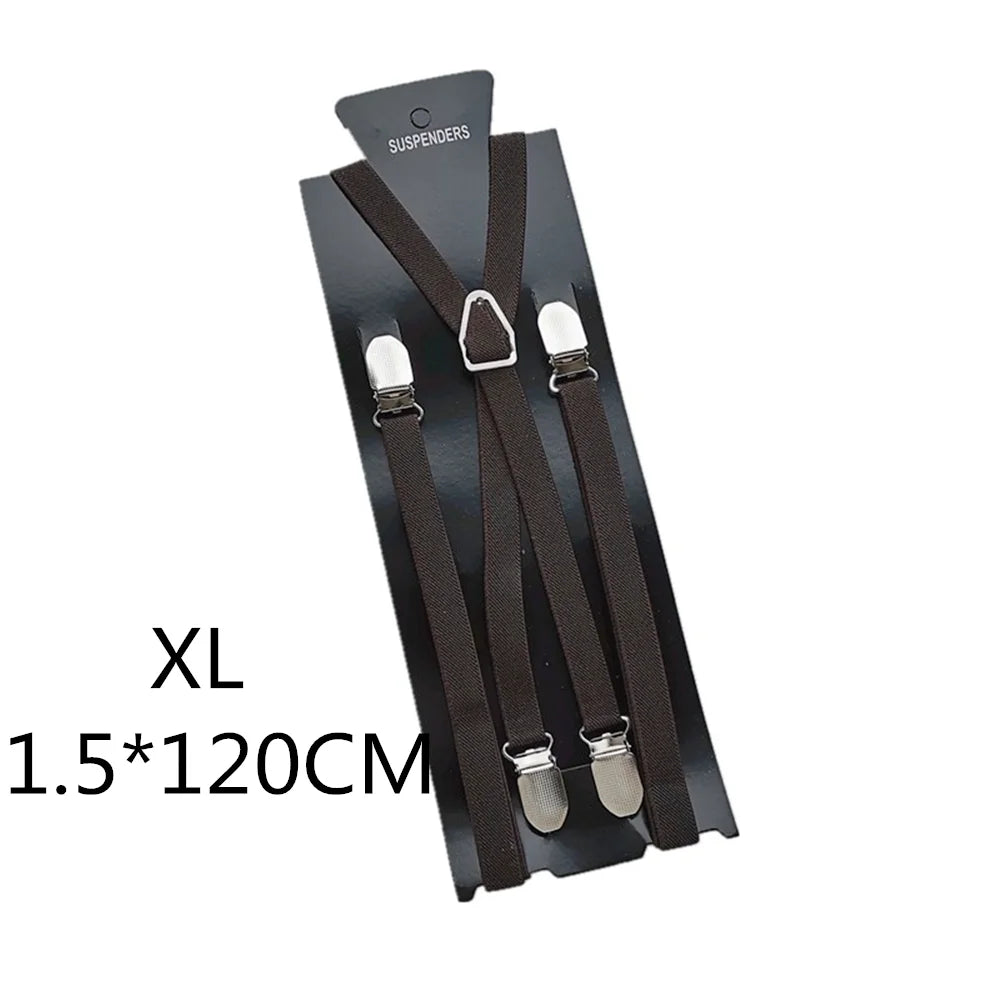4 Clips Adjustable Elastic Suspenders