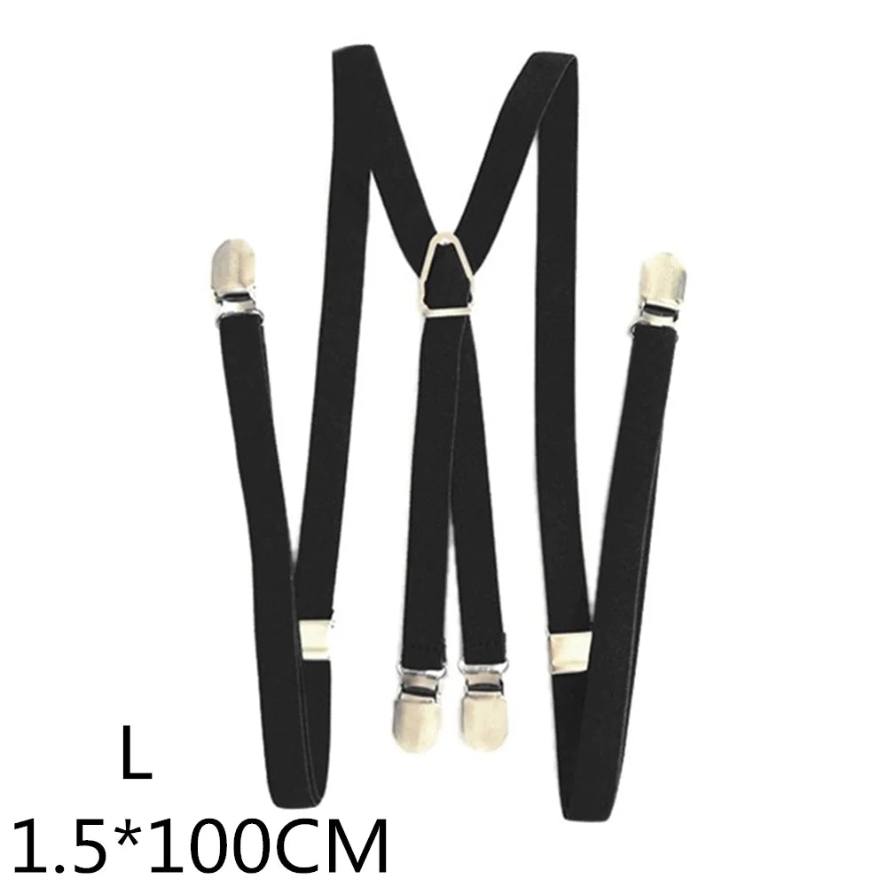 4 Clips Adjustable Elastic Suspenders