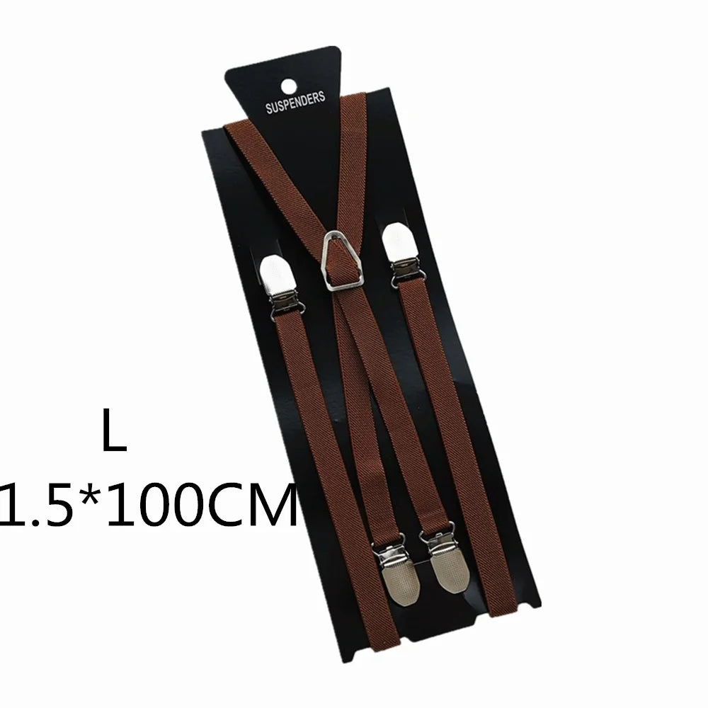 4 Clips Adjustable Elastic Suspenders