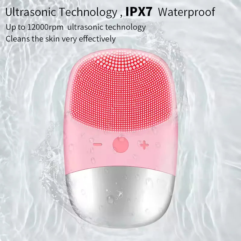 Electric Silicone Ultrasonic Facial Brush
