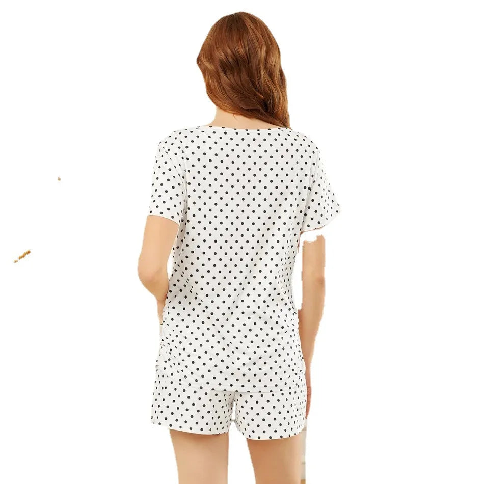 Maternity Nursing Pajama Set – Tops & Shorts