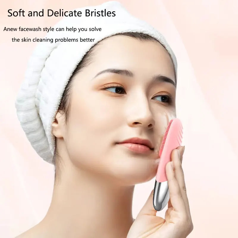 Electric Silicone Ultrasonic Facial Brush