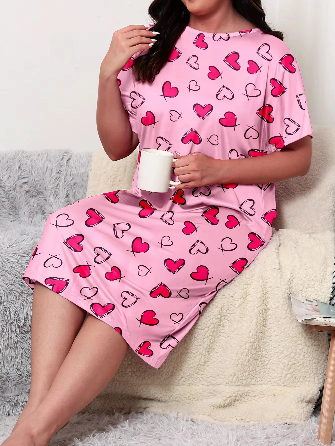 Plus Size Cartoon Heart Dress