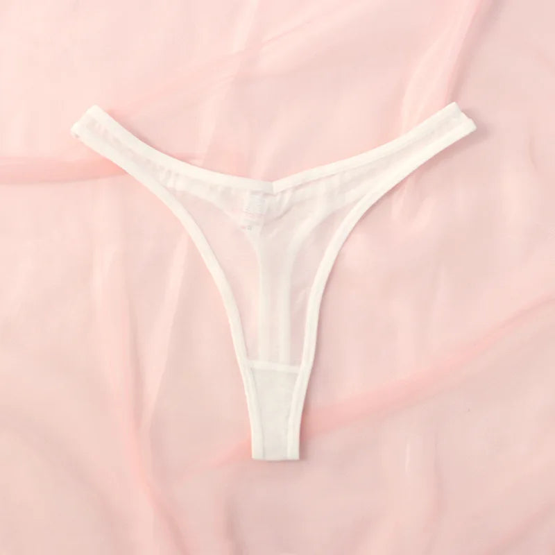Seamless Translucent Mesh Thongs