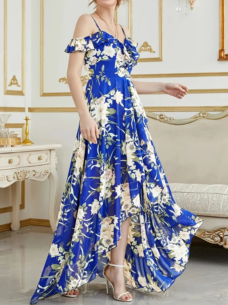 Women's Off-Shoulder Floral Beach Dress