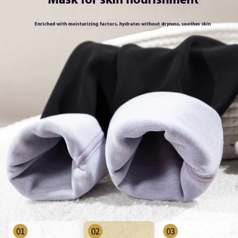 Plus Size Winter Fleece-Lined Maternity Leggings