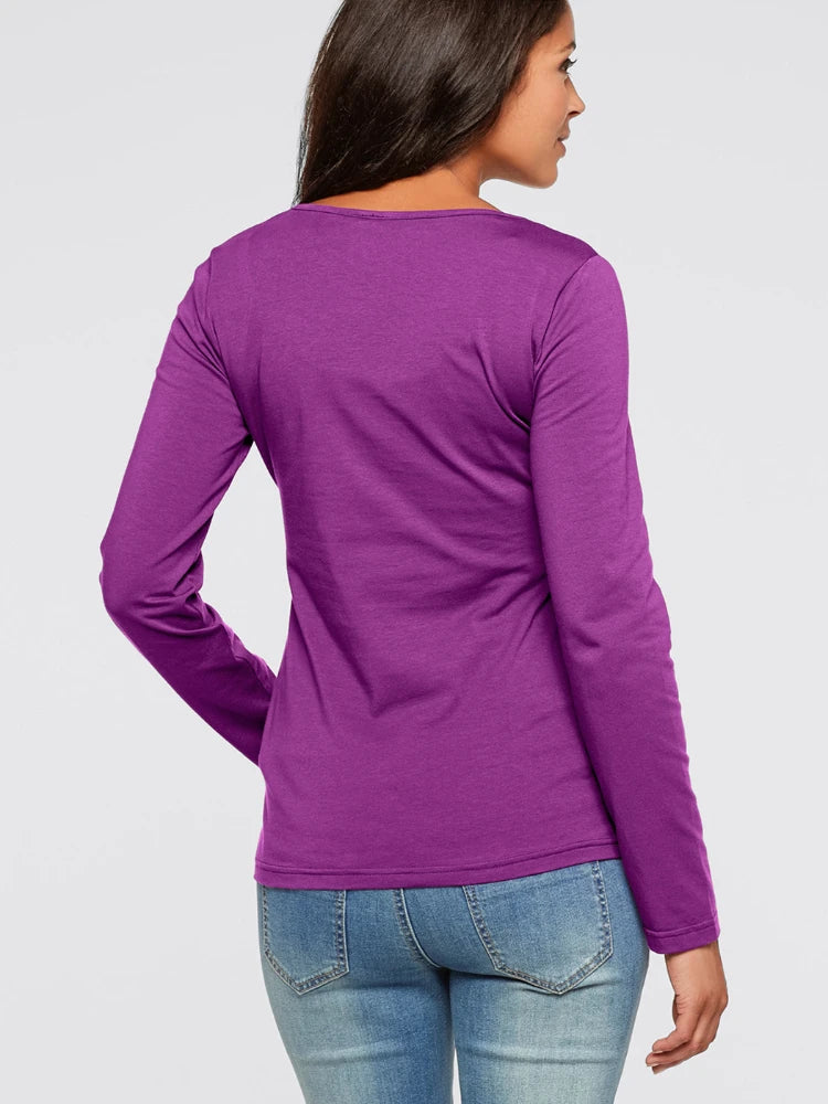 Elegant Elastic V-Neck Nursing Top
