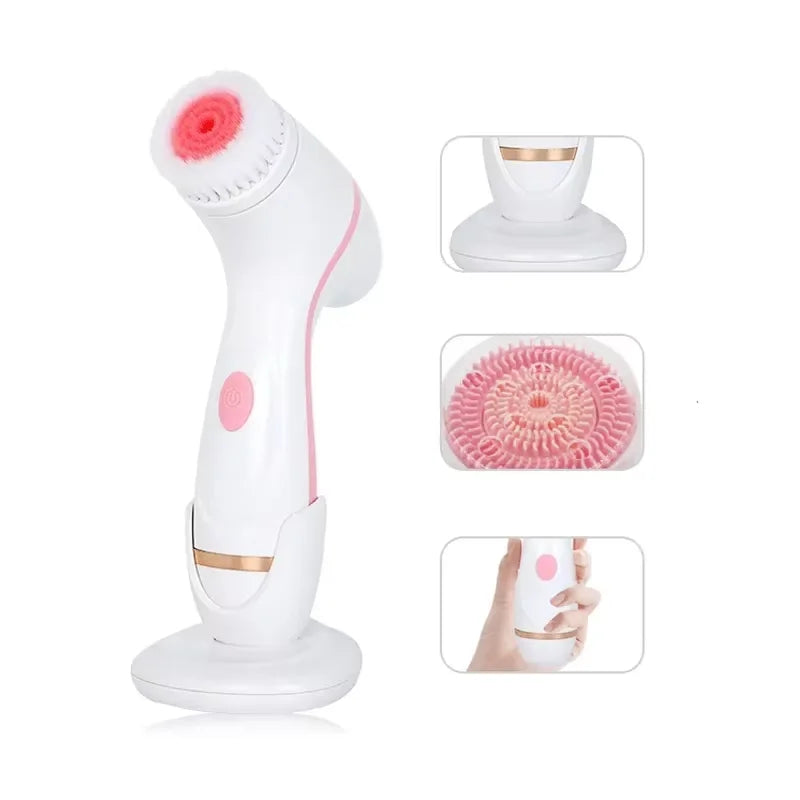 3-in-1 Electric Sonic Facial Cleansing Brush