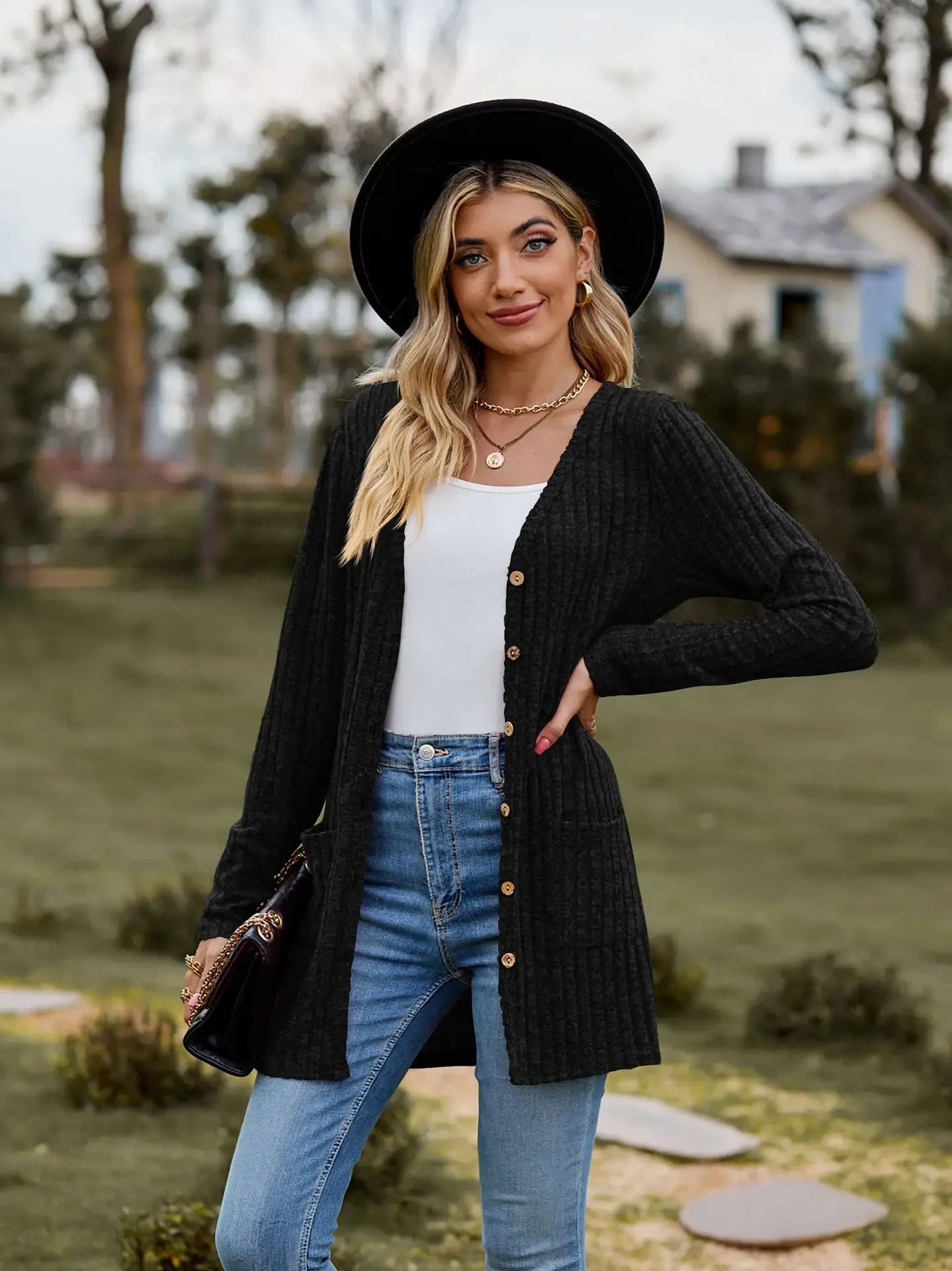Ladies Casual Extensions Cardigan Jacket Coat