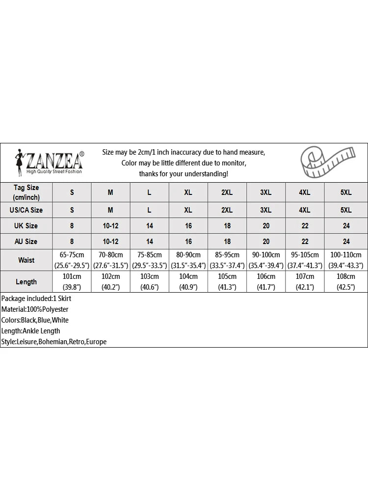 ZANZEA Women’s Tiered Maxi Skirt