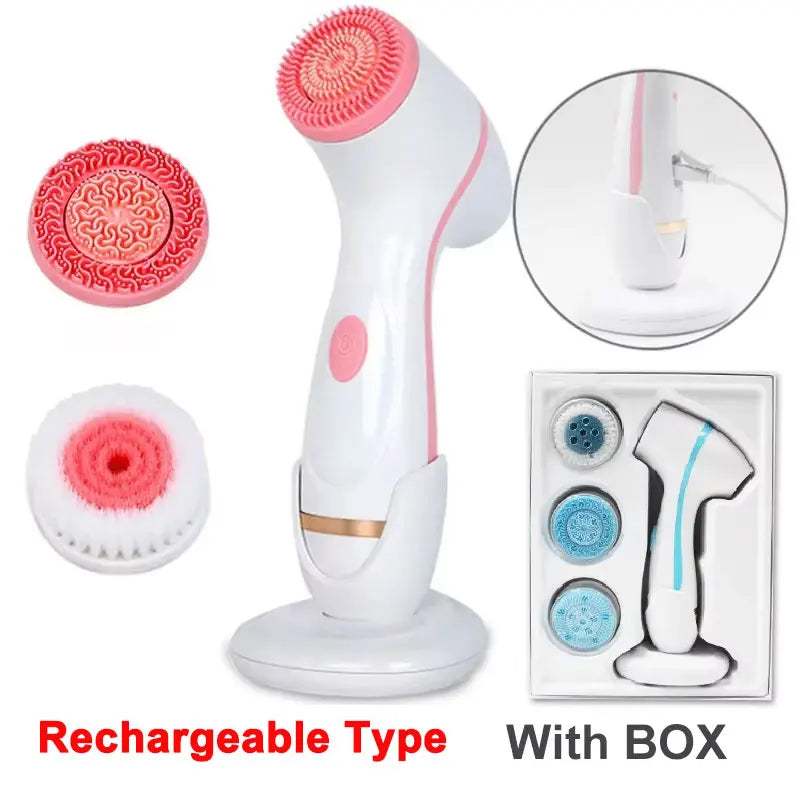 3-in-1 Electric Sonic Facial Cleansing Brush