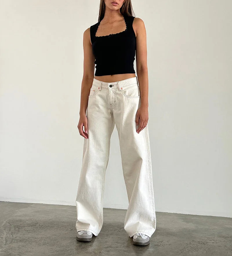 Retro Y2K High Waist Wide Leg Jeans