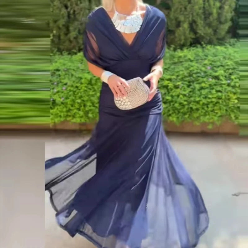 Floral High Waist Pleated Party Dress