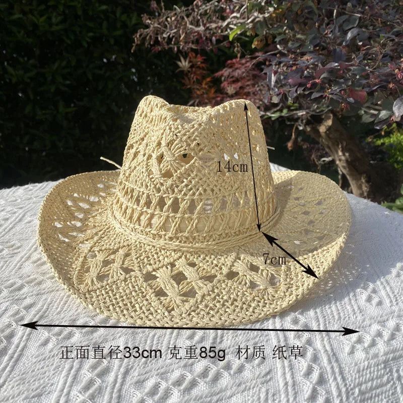 Straw Hat for Women Men Summer Handmade