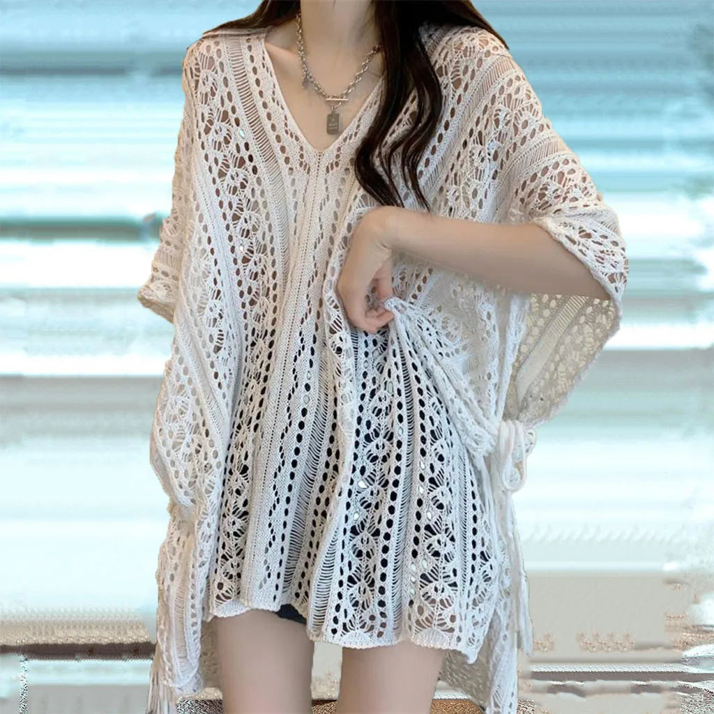 Women's Swimwear Crochet Lace Beach Cover Up