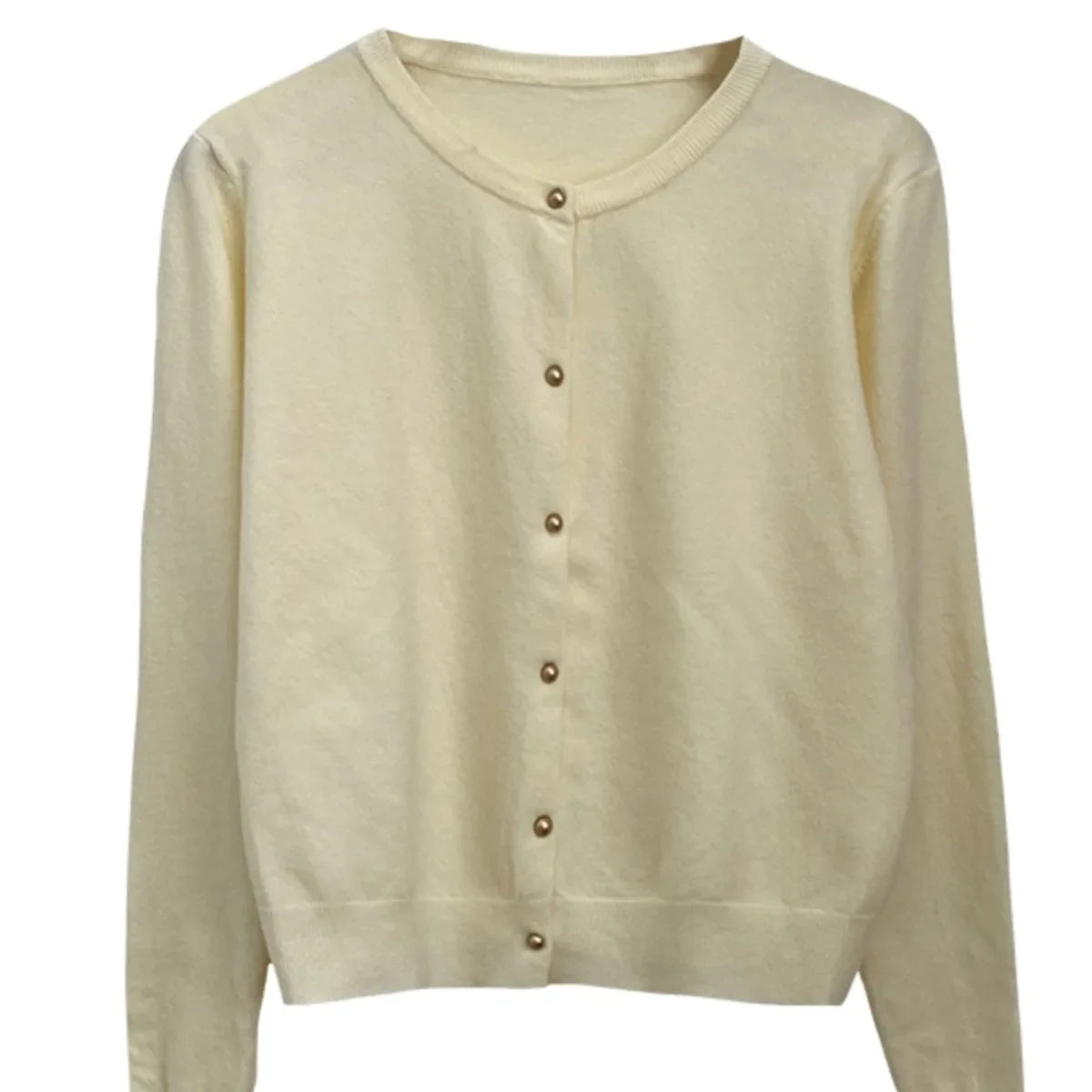 Korean Solid Color Knit Cardigan