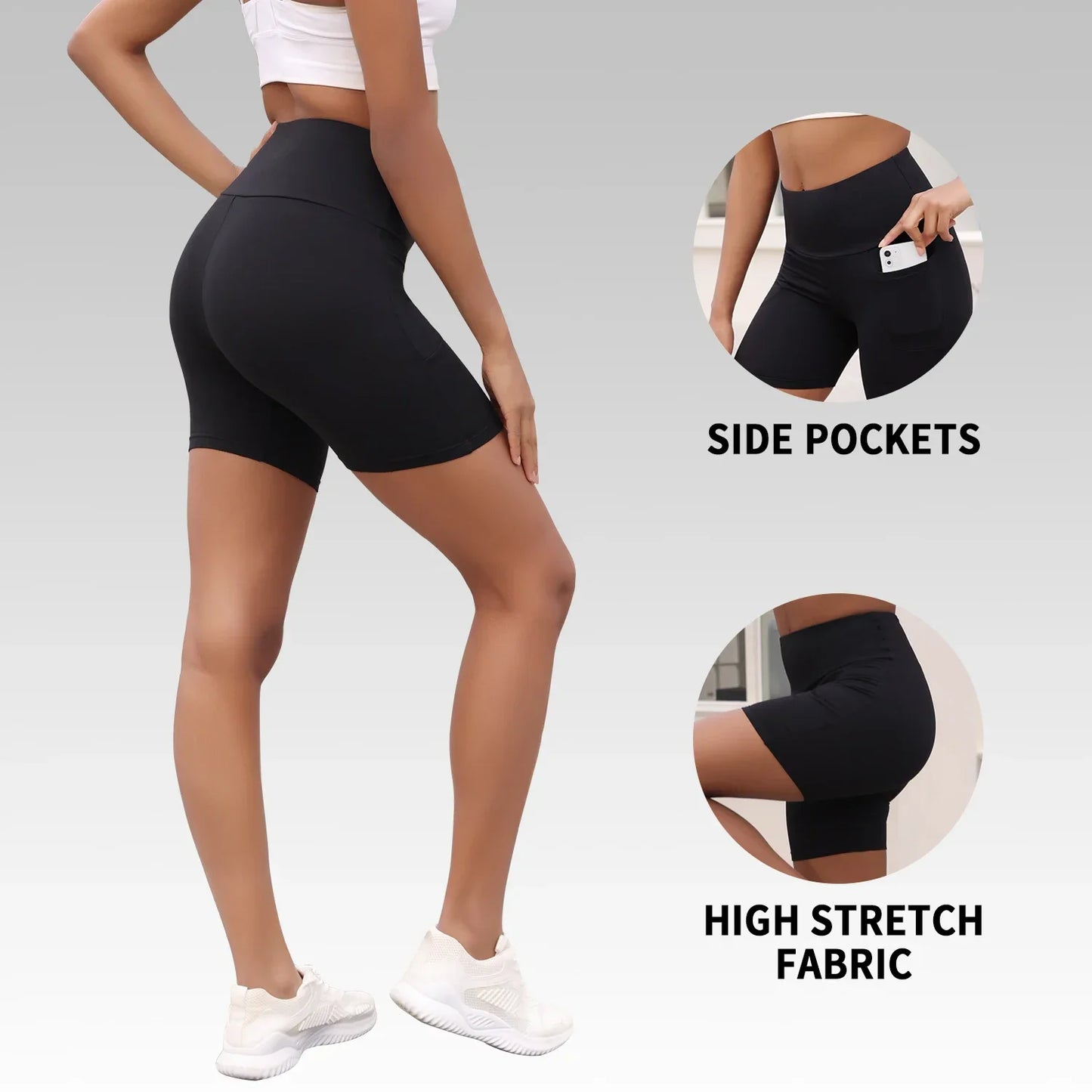 High Waisted Biker Shorts For Women