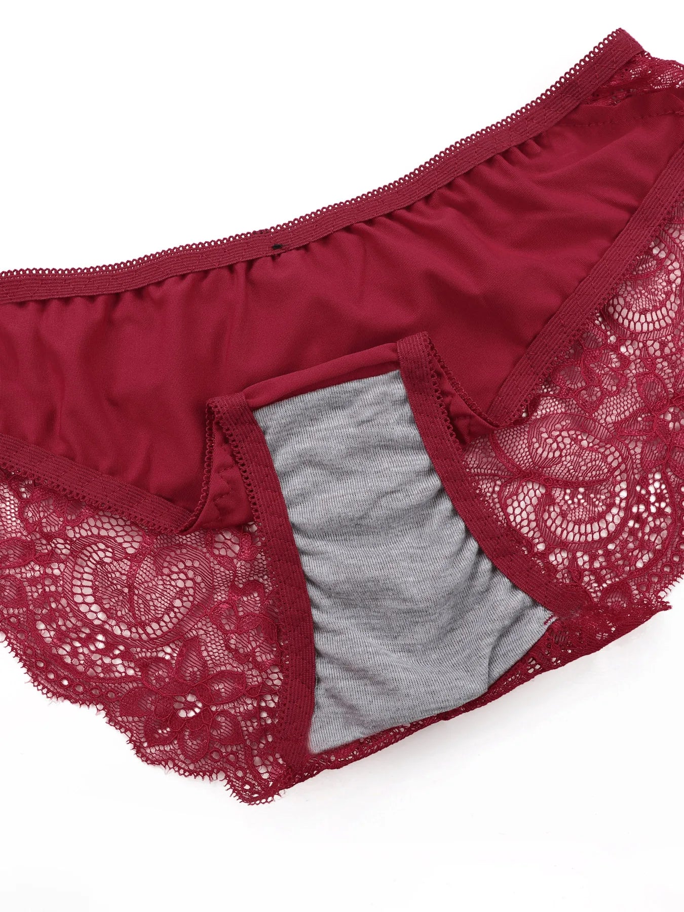 Red Front Button Butterfly Back Bra Set