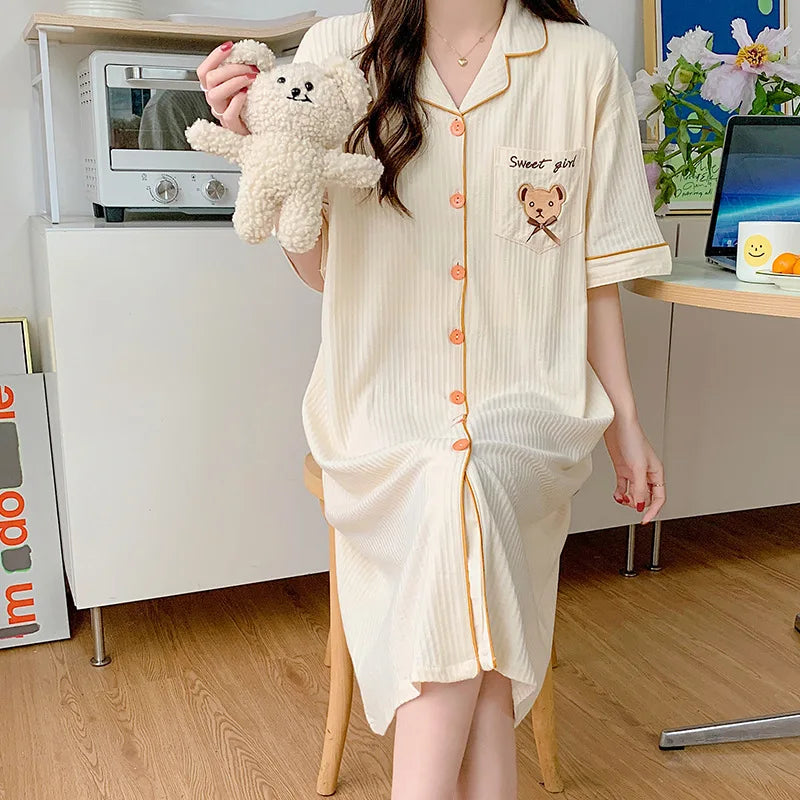 Nursing Nightgown – Postpartum Loungewear Dress