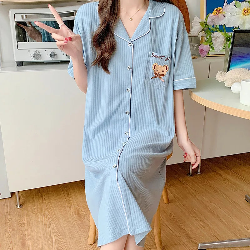 Nursing Nightgown – Postpartum Loungewear Dress