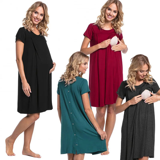 Nightgown – Short Sleeve Sleepwear Dress