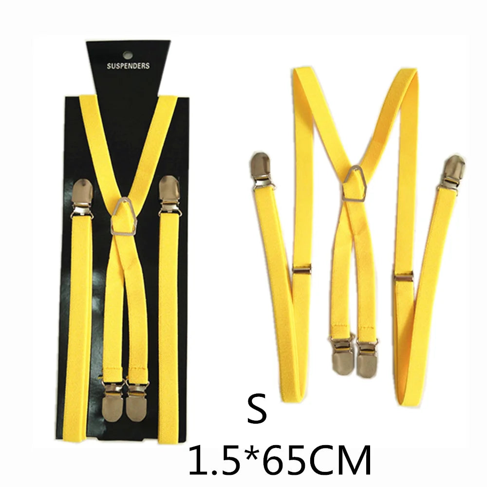 4 Clips Adjustable Elastic Suspenders