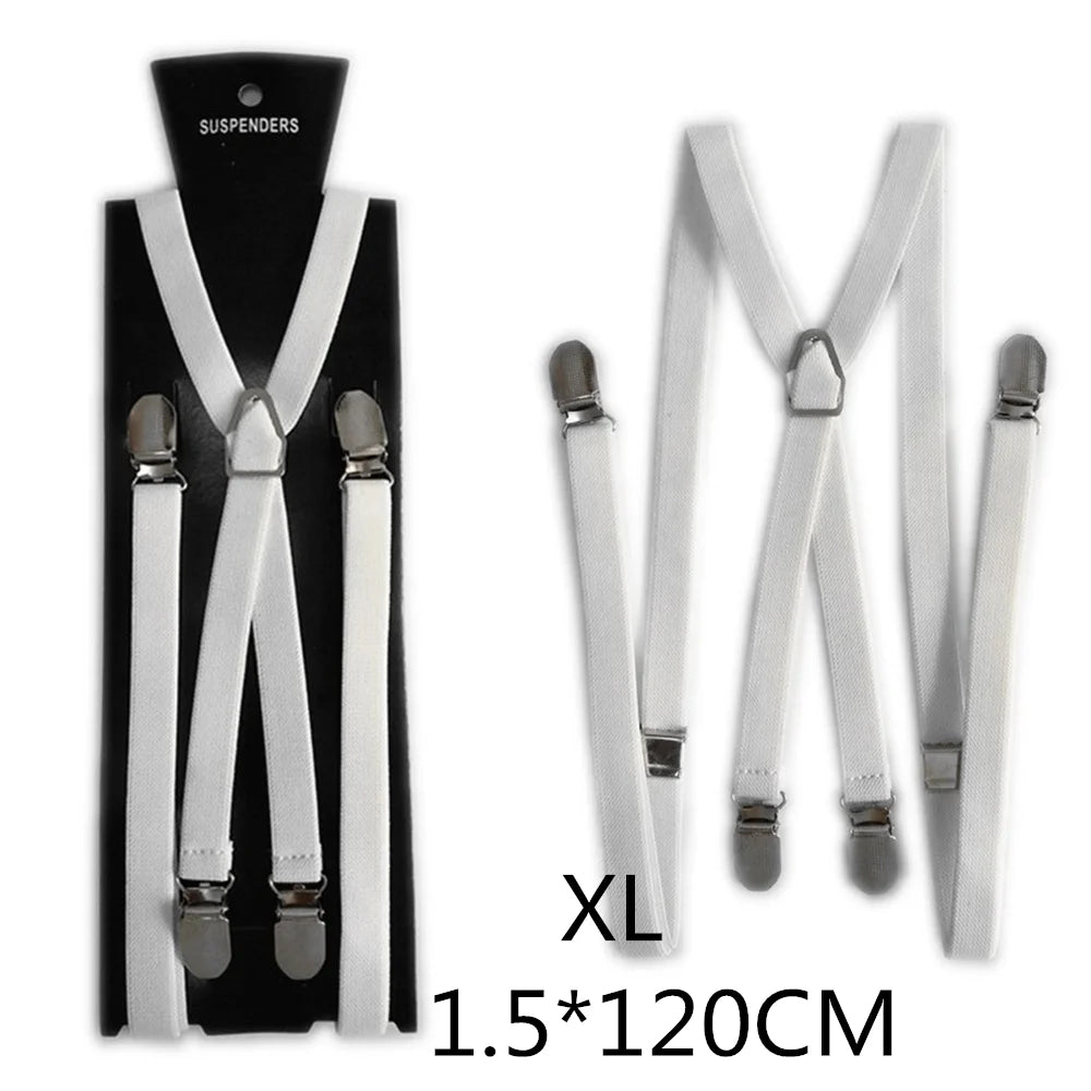 4 Clips Adjustable Elastic Suspenders