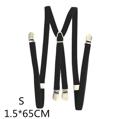 4 Clips Adjustable Elastic Suspenders
