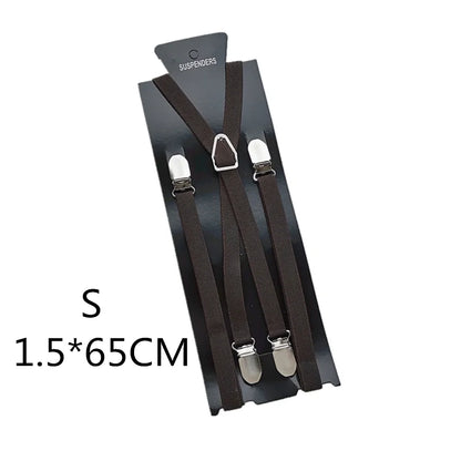 4 Clips Adjustable Elastic Suspenders