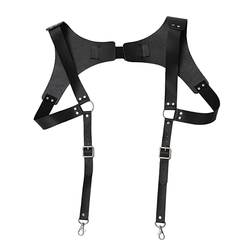 Men’s PU Leather H-Back Suspenders