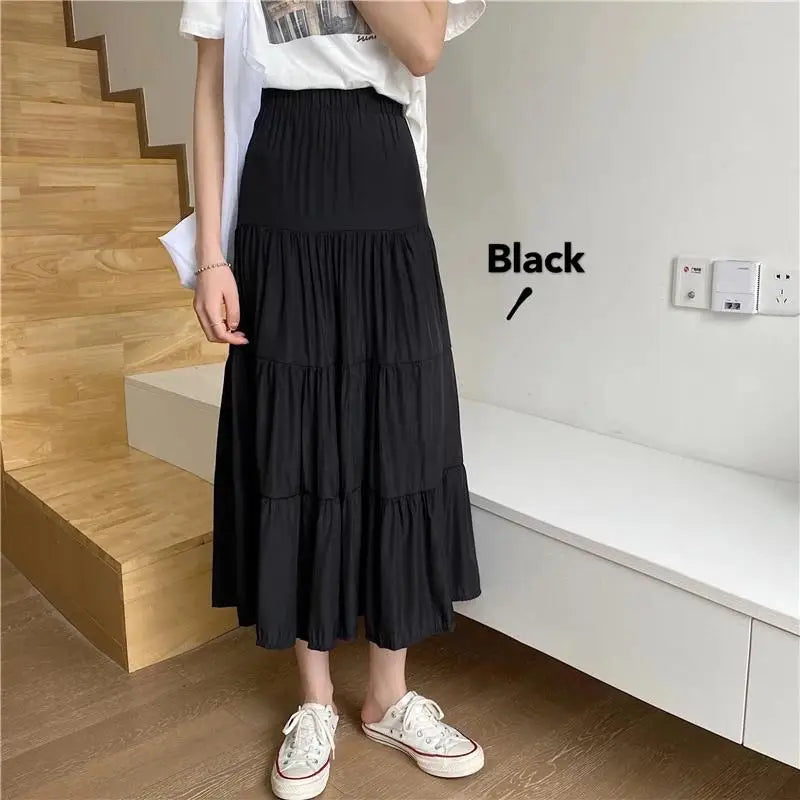 Vintage High Waist Chiffon Skirt