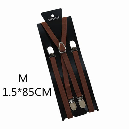 4 Clips Adjustable Elastic Suspenders
