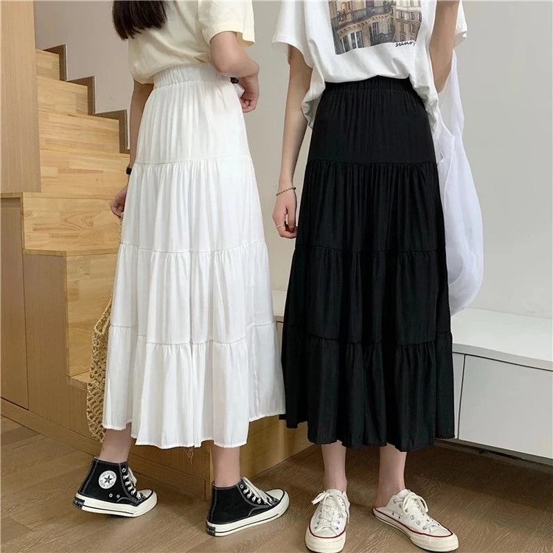 Vintage High Waist Chiffon Skirt