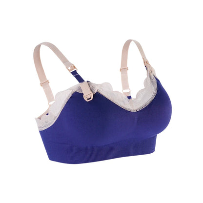 Wireless Front-Open Lace Nursing Bra