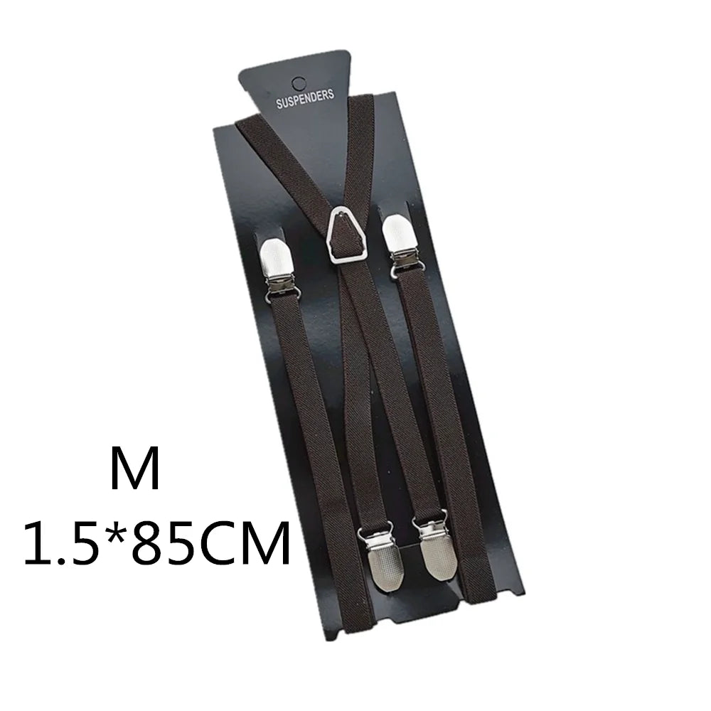 4 Clips Adjustable Elastic Suspenders