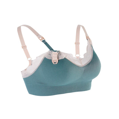 Wireless Front-Open Lace Nursing Bra