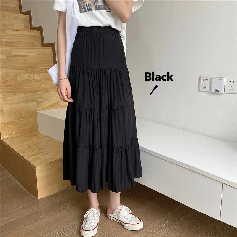 Vintage High Waist Chiffon Skirt