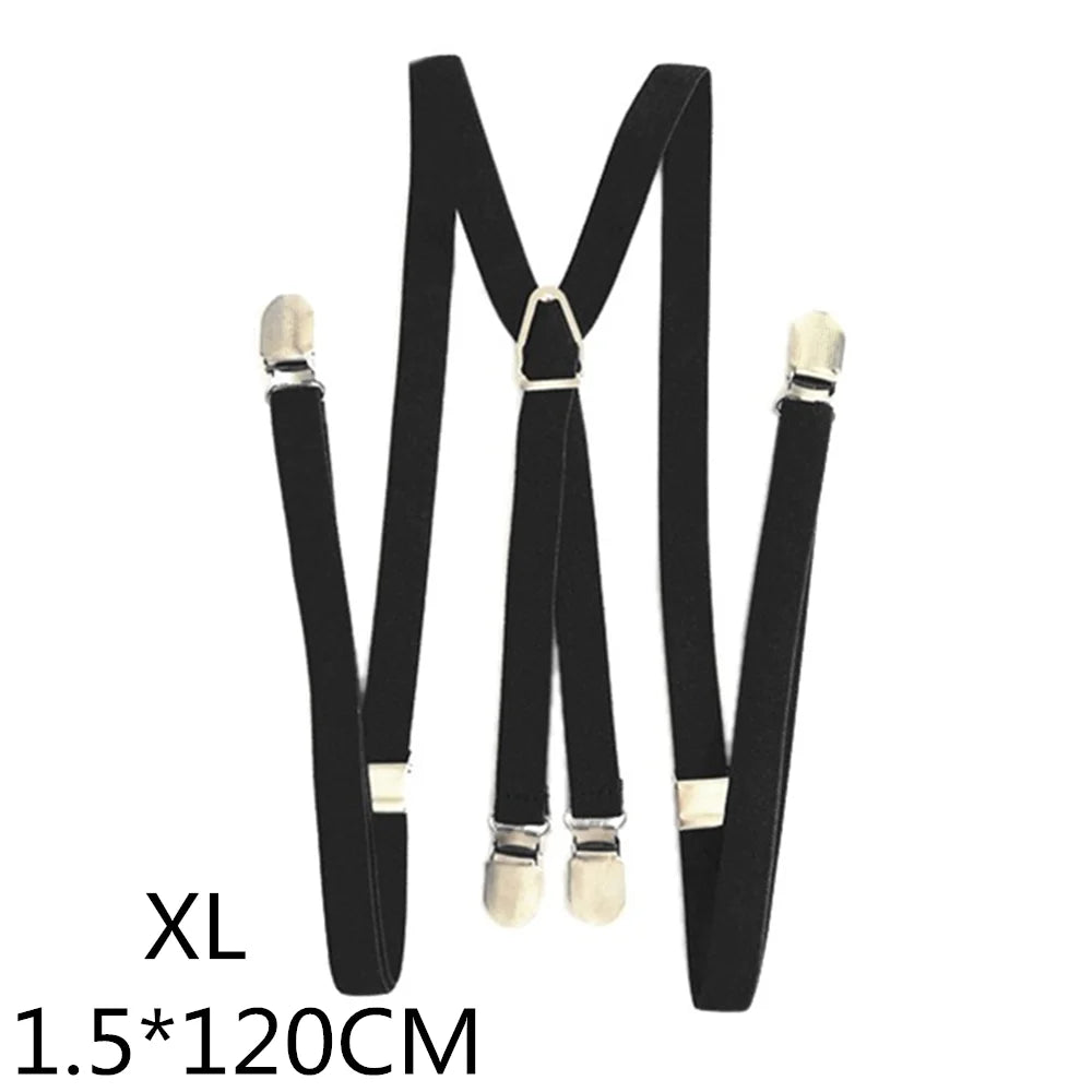4 Clips Adjustable Elastic Suspenders