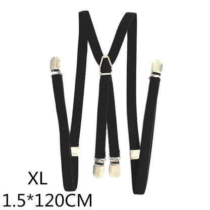 4 Clips Adjustable Elastic Suspenders