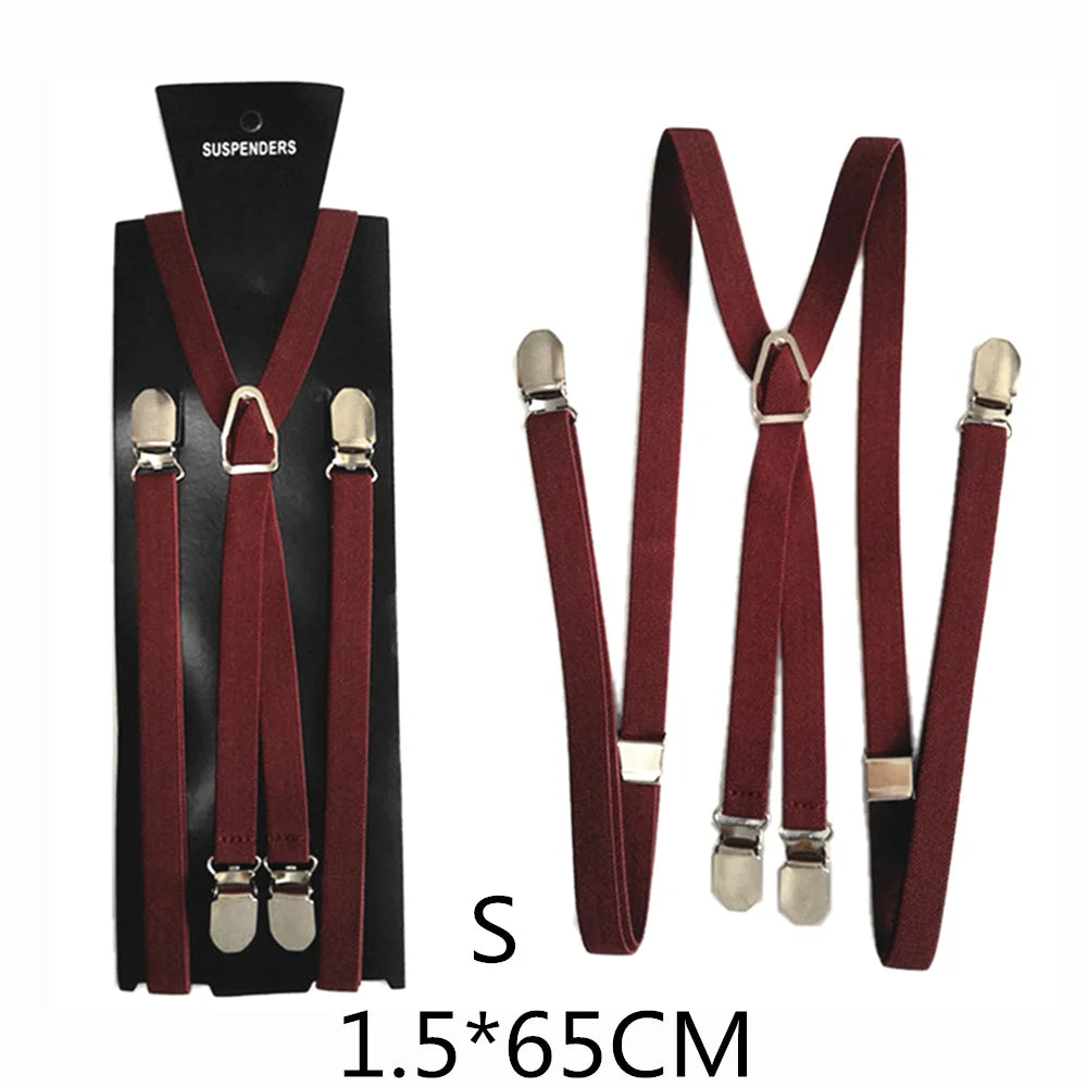 4 Clips Adjustable Elastic Suspenders