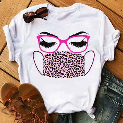 Maycaur Women’s Eyelash Print T-Shirt