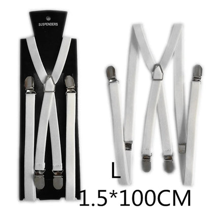 4 Clips Adjustable Elastic Suspenders
