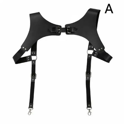 Men’s PU Leather H-Back Suspenders