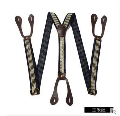 Fashionable Button Strap Striped