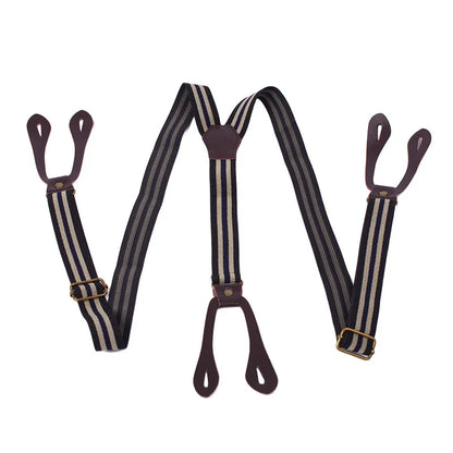 Fashionable Button Strap Striped