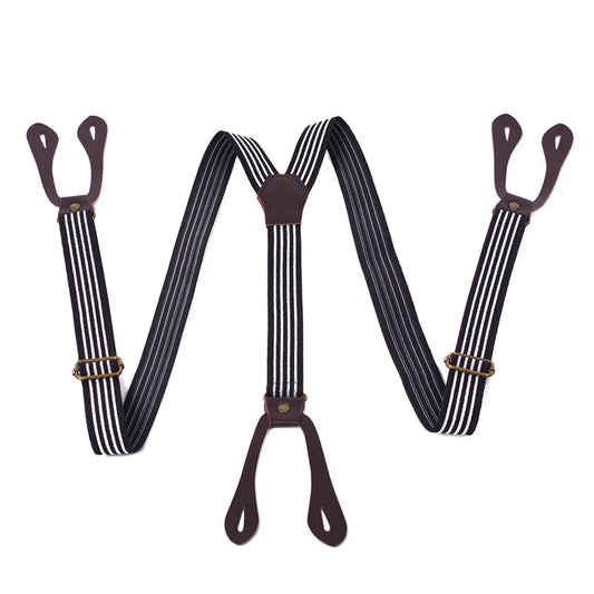 Fashionable Button Strap Striped